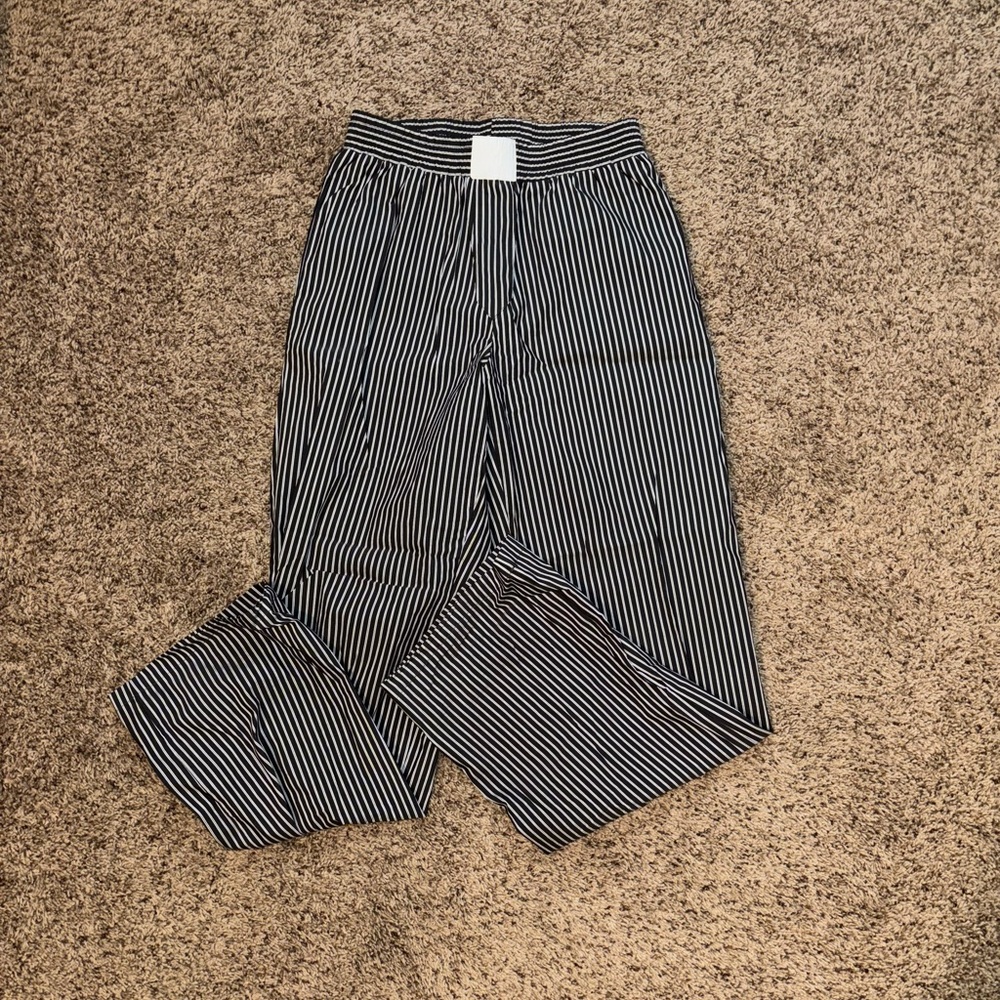 Black and White Striped Pants